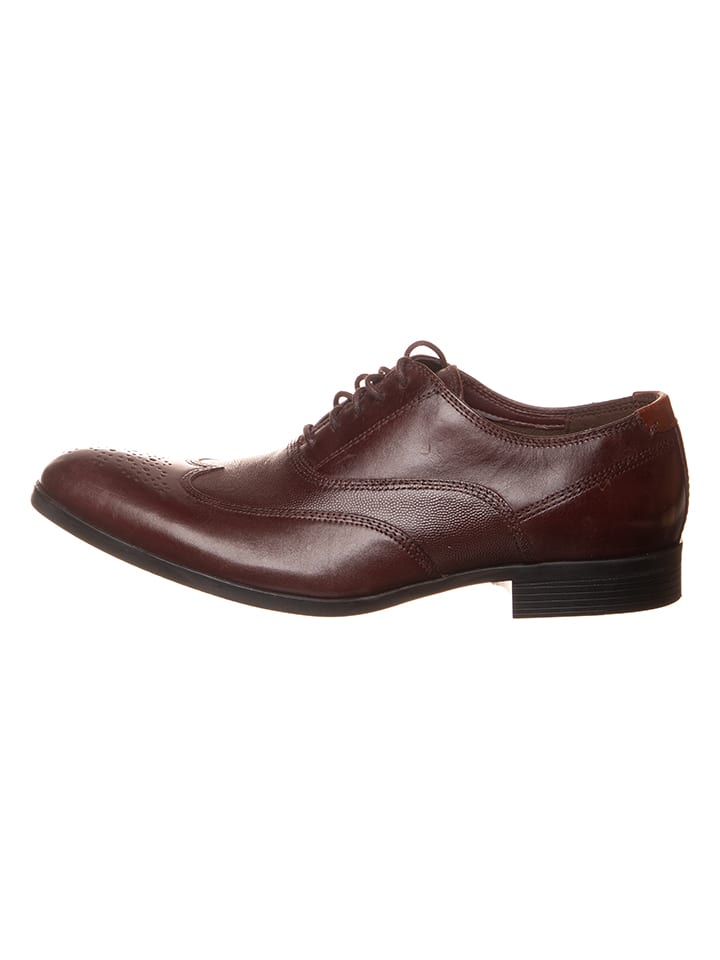 Clarks Leder-Schnürschuhe ''Gilmore Wing'' in Dunkelbraun günstig kaufen