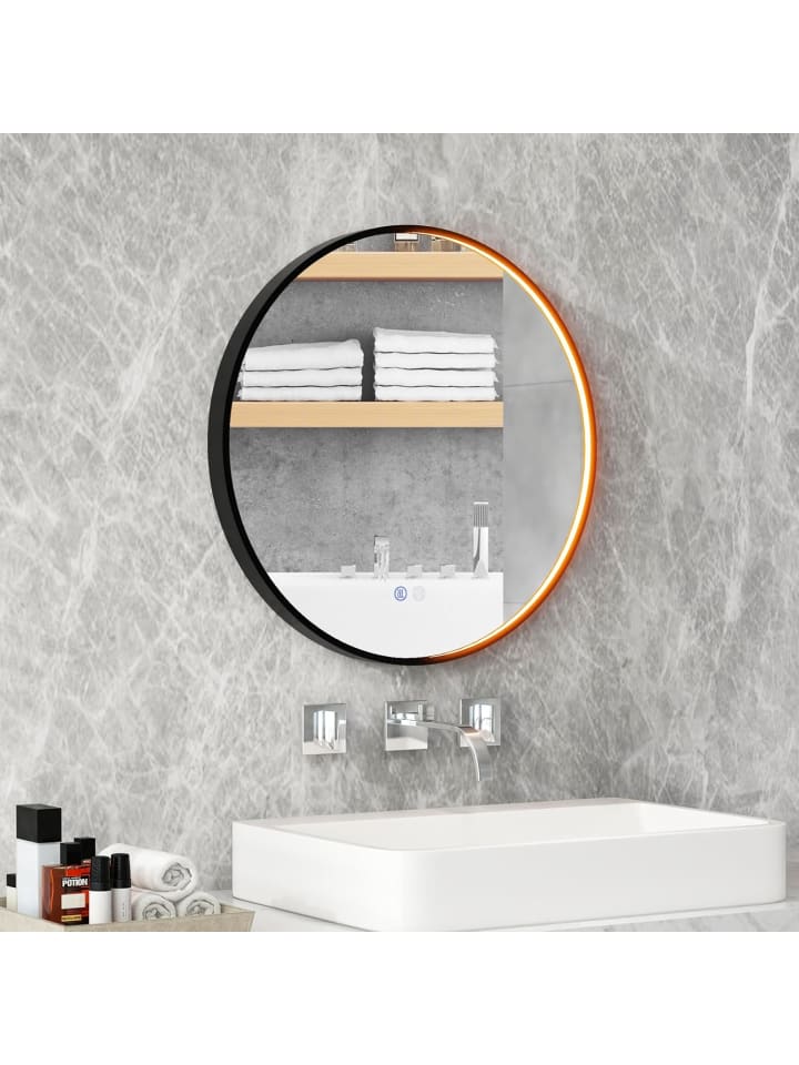 COSTWAY Badezimmerspiegel 60 cm in Silber günstig kaufen onesize