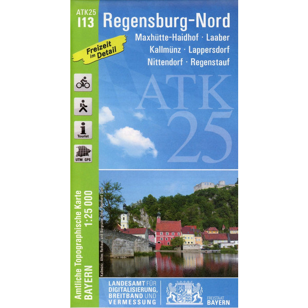 Regensburg Nord 1 : 25 000 - Wanderkarte