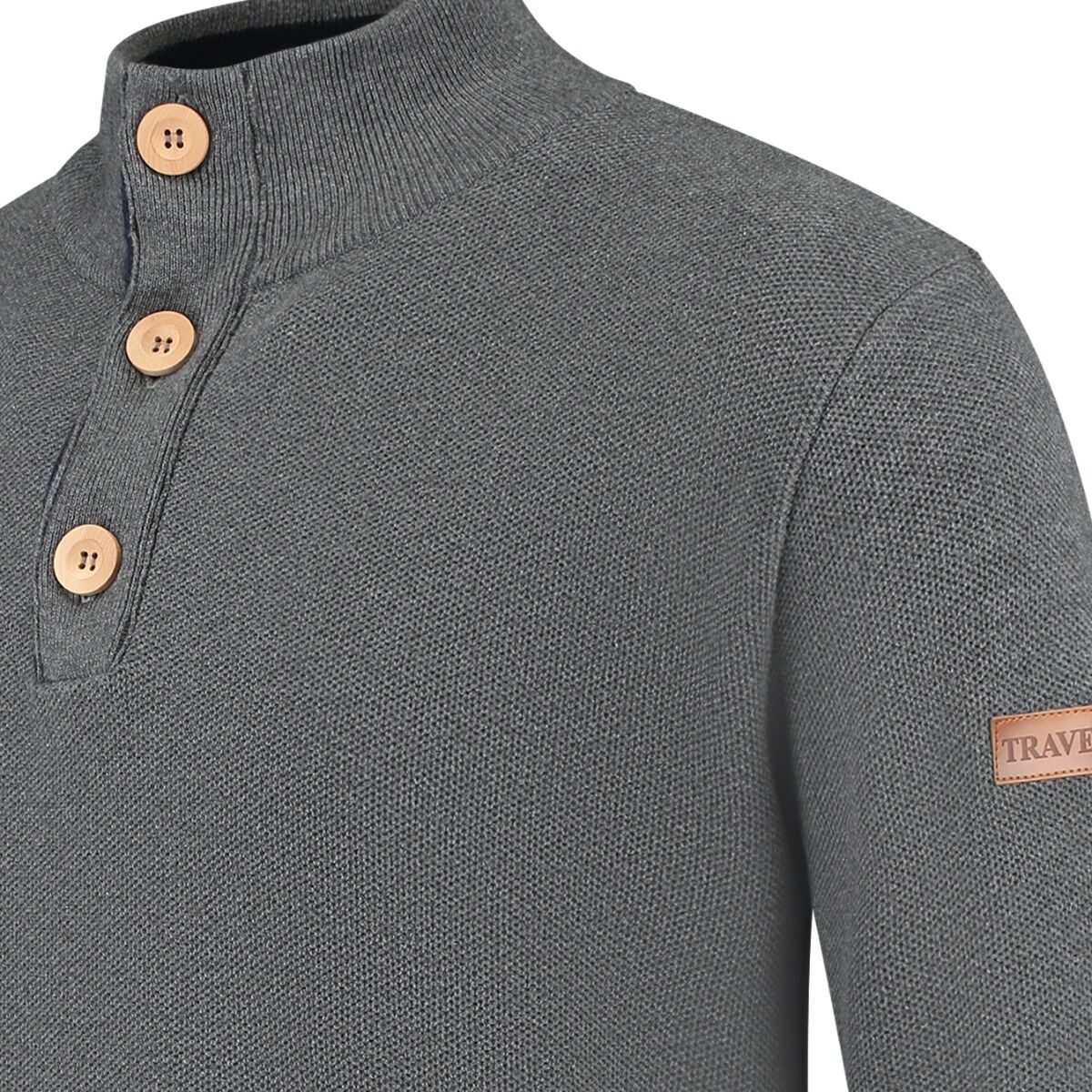 Travelin' Torsvik Grey Herren Pullover