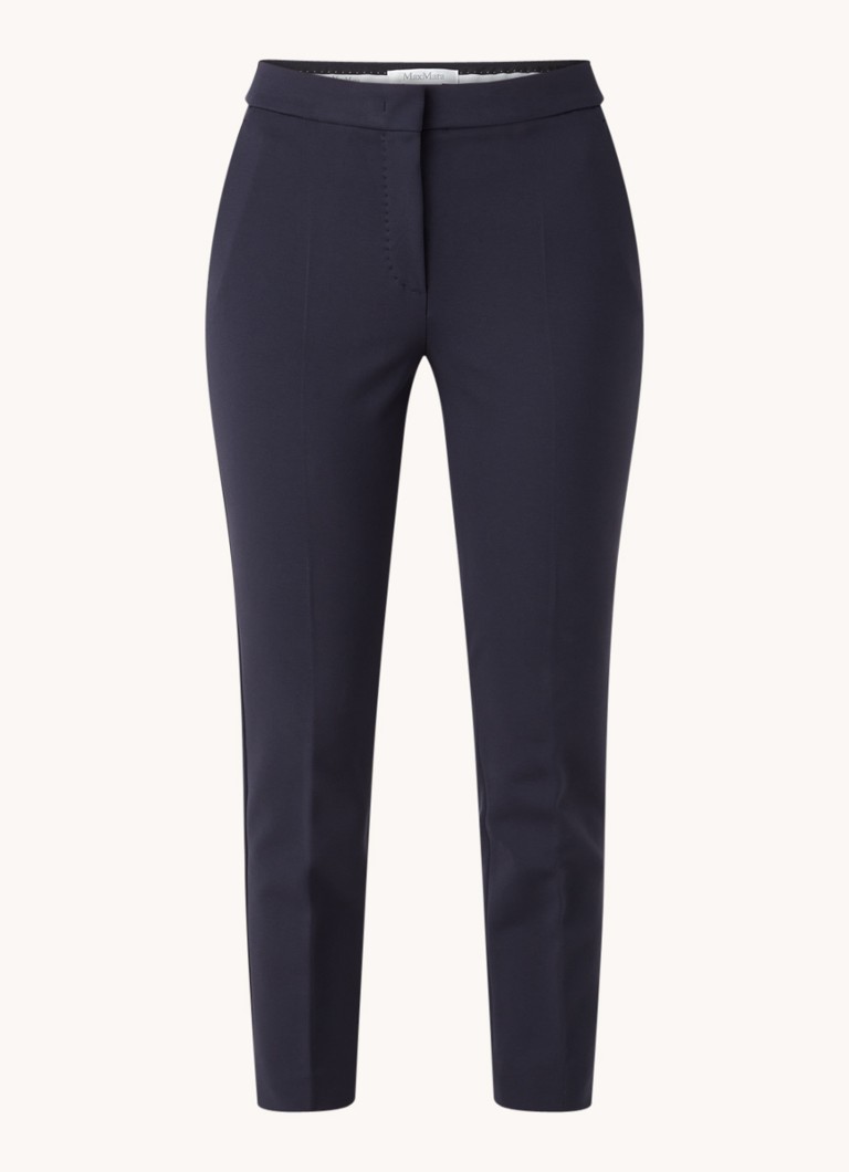 Pantaloni tricotați MaxMara Pegno cu talie înaltă și croială mulată