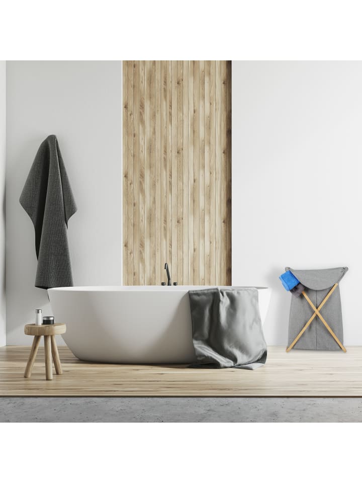 relaxdays Wäschekorb in Grau/Natur - 58 l günstig kaufen onesize