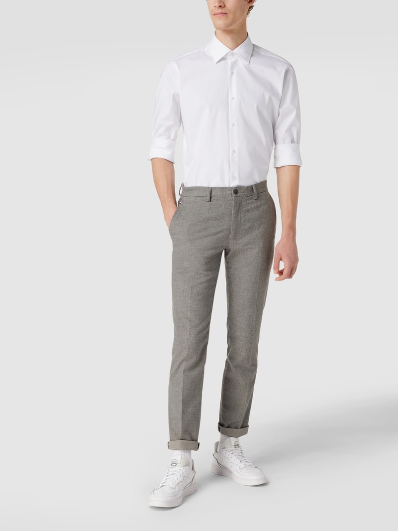 Regular Fit Business-Hemd mit Stretch-Anteil in weiß