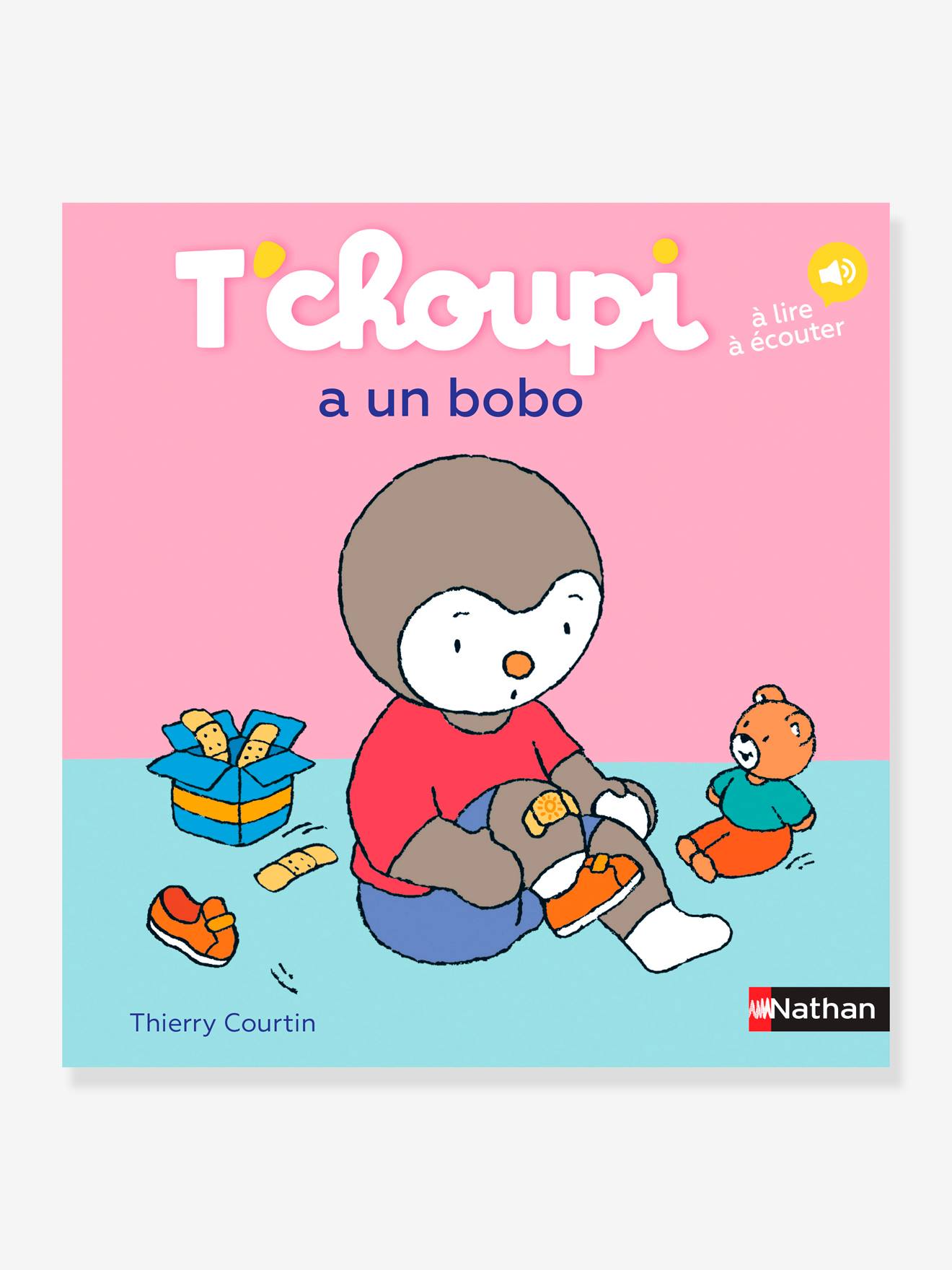 Livre T'choupi a un bobo NATHAN multico