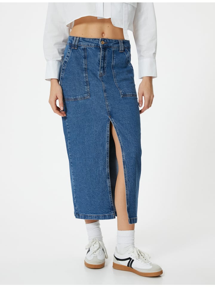 KOTON Rock in Mittel Indigo günstig kaufen
