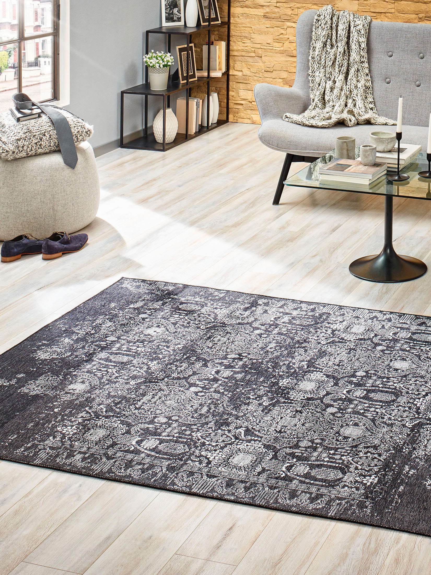 Escape Vintage-Teppich, Quarz