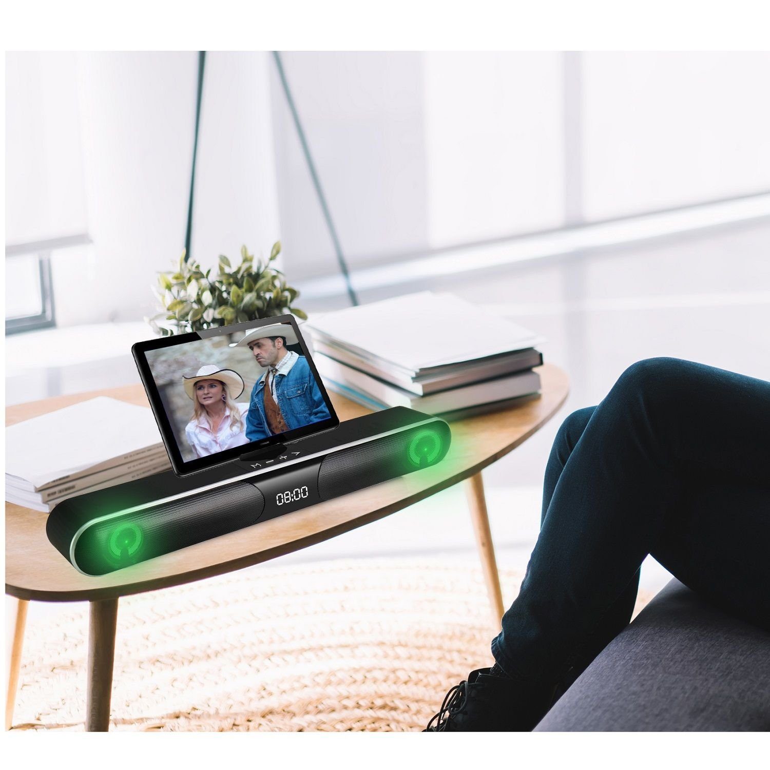 Blaupunkt BLP9825 Soundbar BT FM USB LED 20W Bluetooth AUX-In-Kabel Soundbar