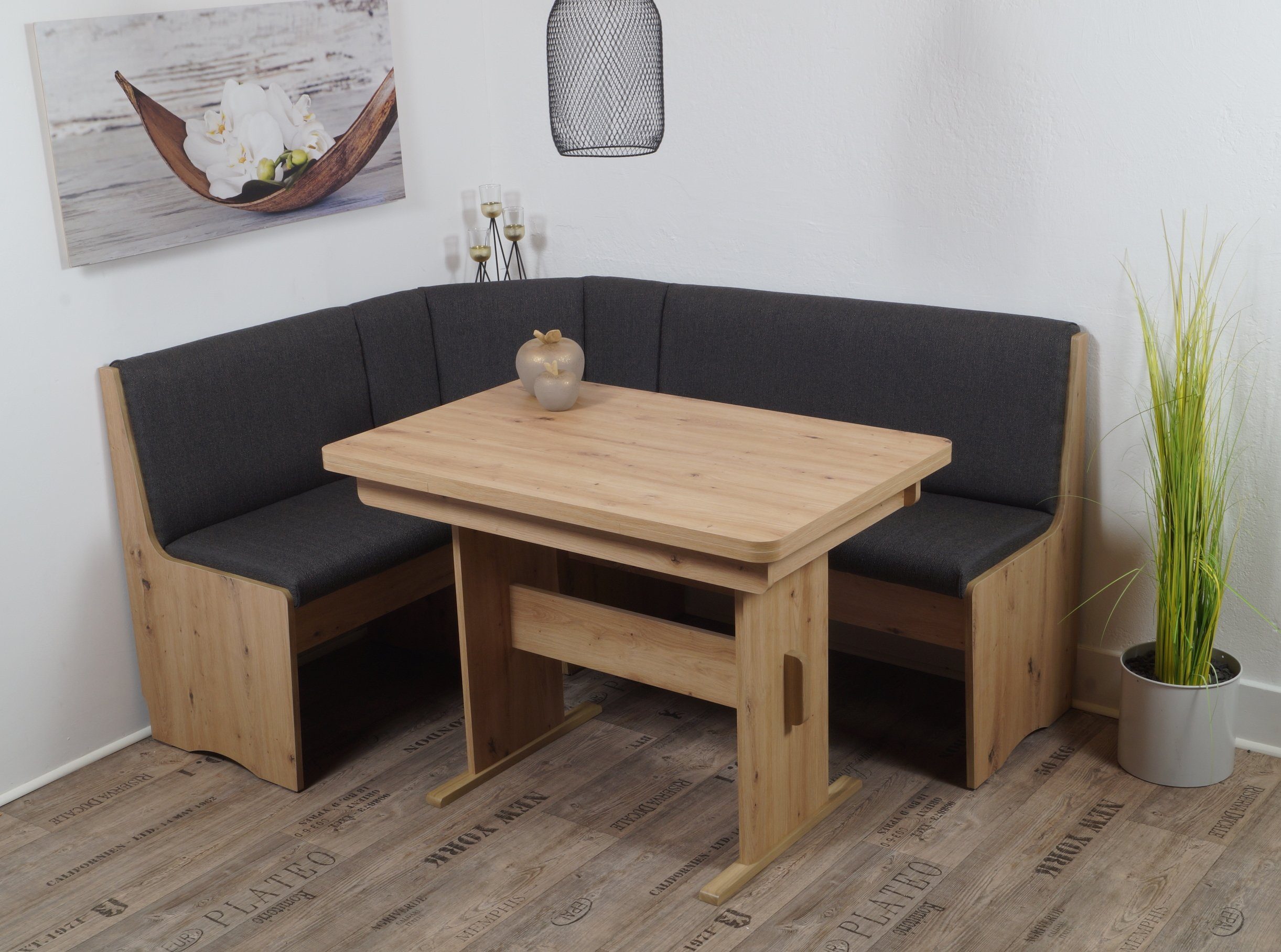 Stolebaenk Eckbankgruppe Duisburg Artisan PE/MADUAR Artemis, (Eckbankgruppe, Eckbank mit 2 x Stühlen und 1 x Tisch)