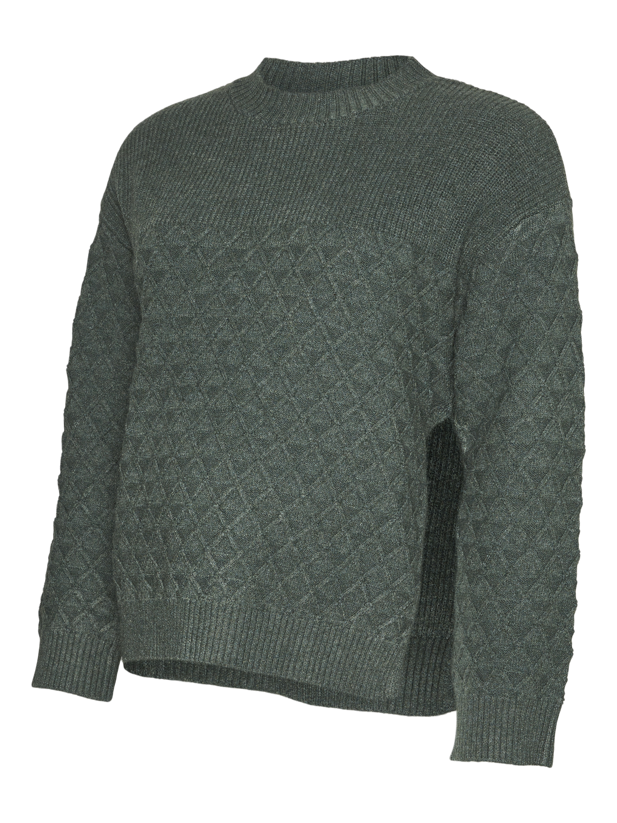 Normal geschnitten Rundhals Pullover