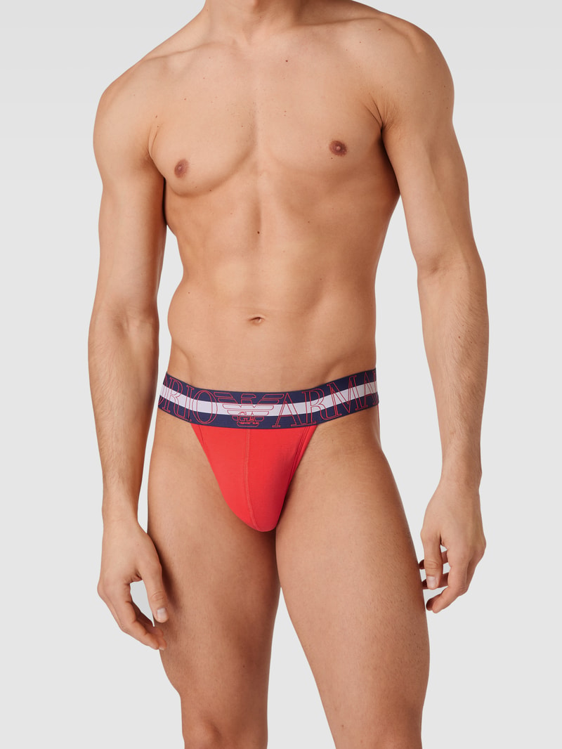 Jockstrap mit eingewebtem Logo Modell 'MEGALOGO' in rot