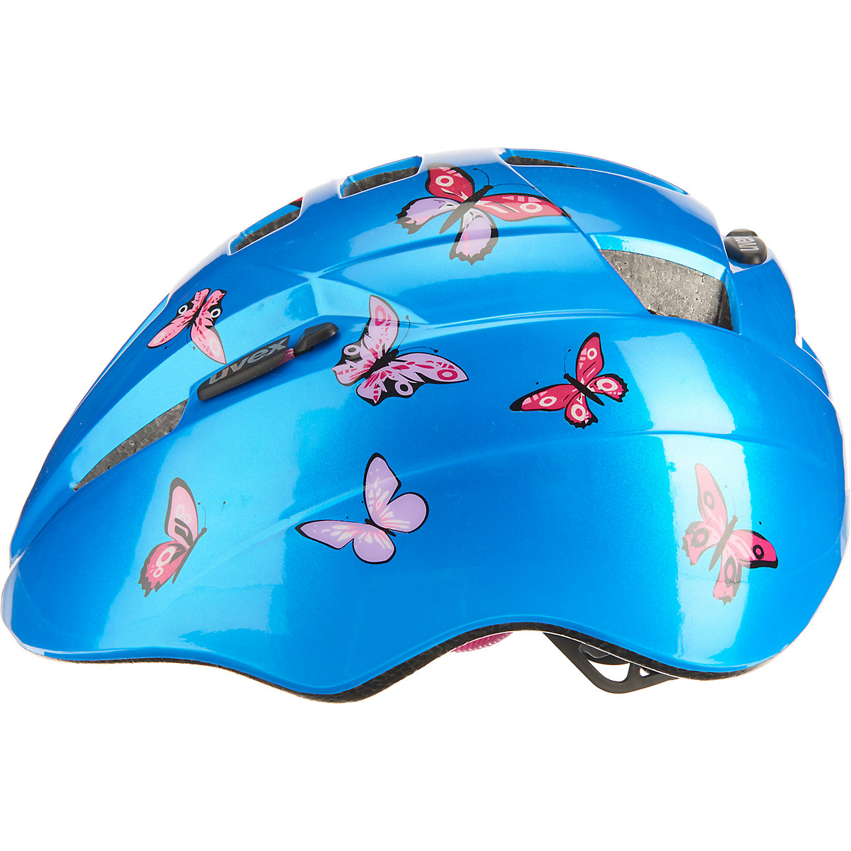 Fahrradhelm kid 2 butterfly Gr. 46-52, blau/rosa