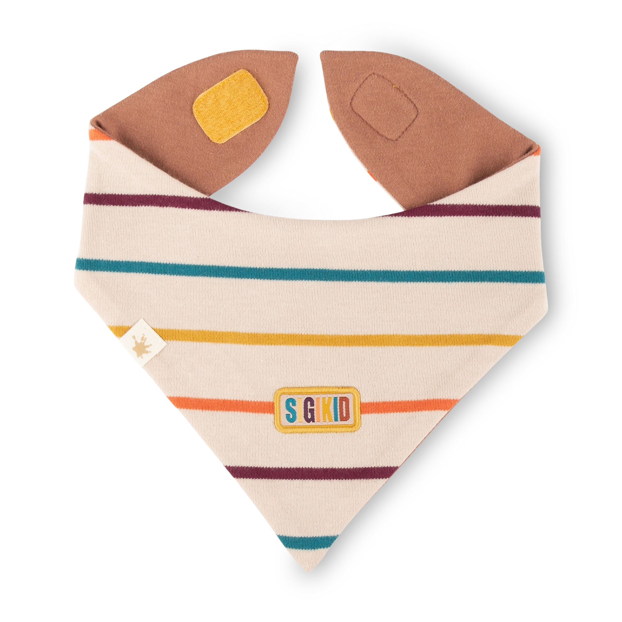 Baby Wendehalstuch, bunt gestreift oder hellbraun