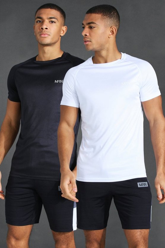 2er-Pack Man Active Gym Raglan T-Shirt