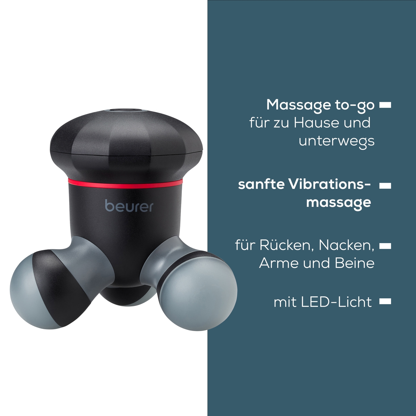 Beurer Mini-Massagegerät MG 18-Handliches Massagegerät mit sanfter Vibrationsmassage