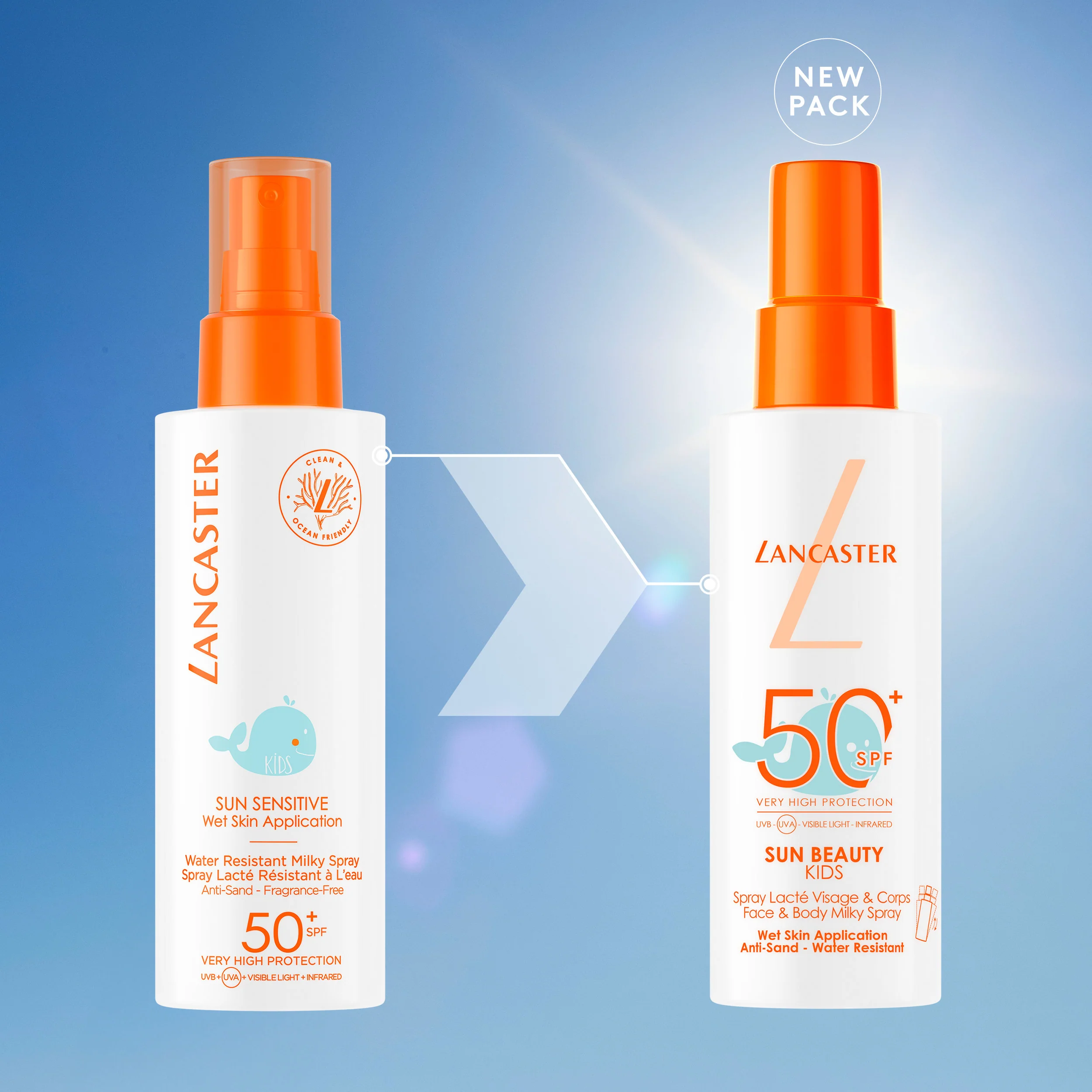 Sun For Kids Kids Water Resistant Milky Spray SPF50+ - Children's Sunscreen, High Protection Body Sunscreen, Children's Products
