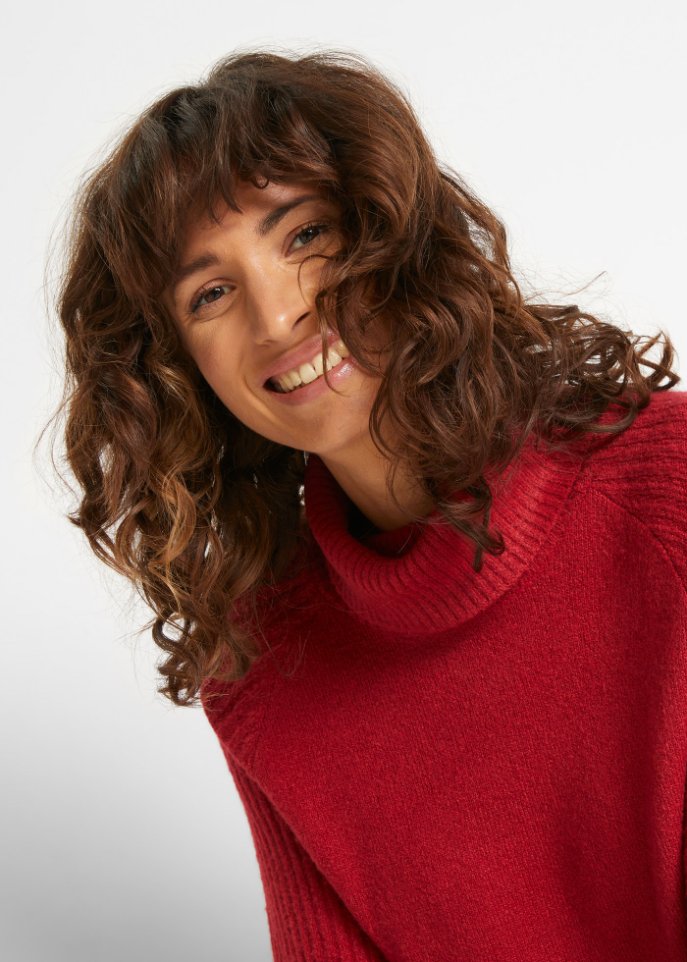 Longpullover mit Rollkragen