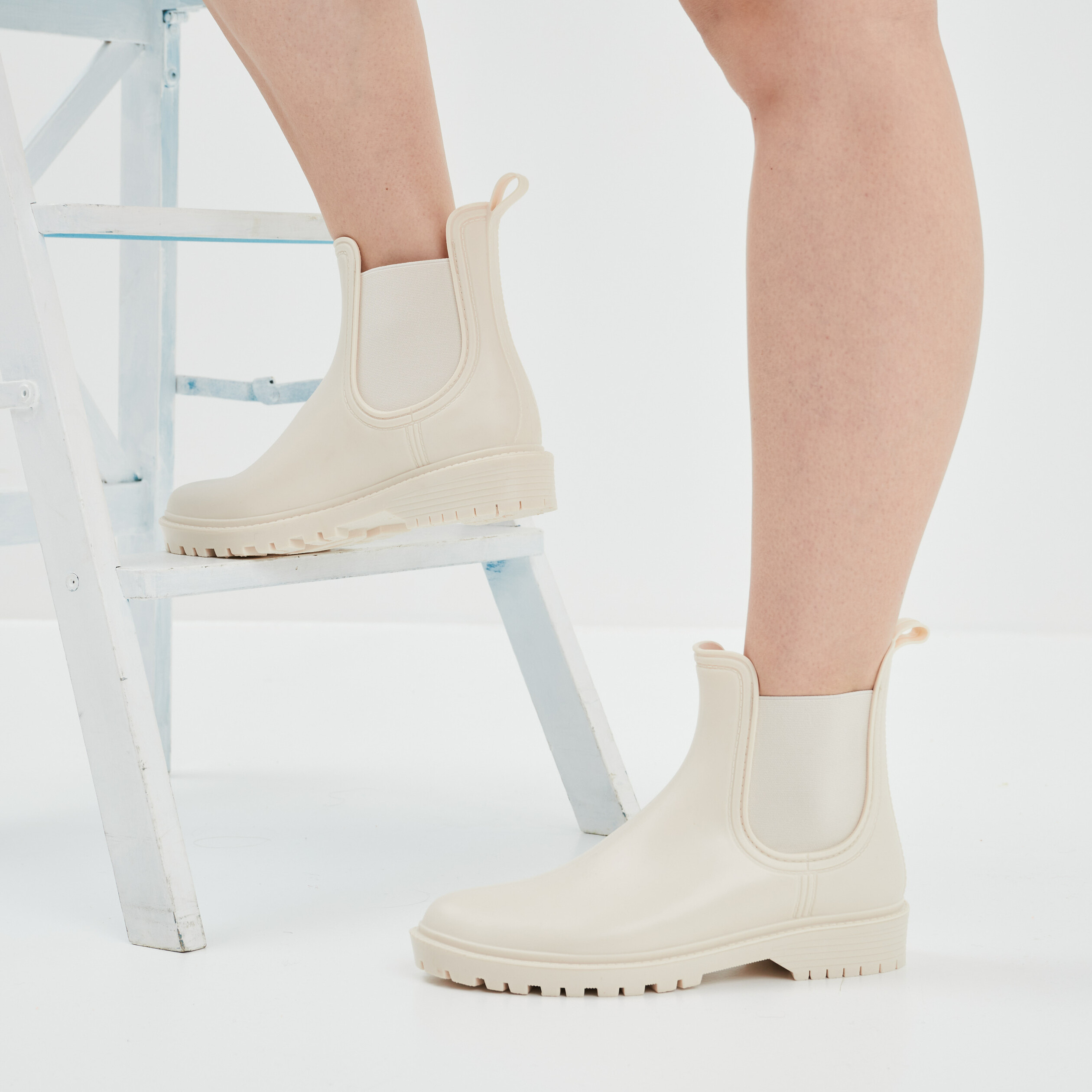 Bottes de pluie chelsea sable femme | La Halle