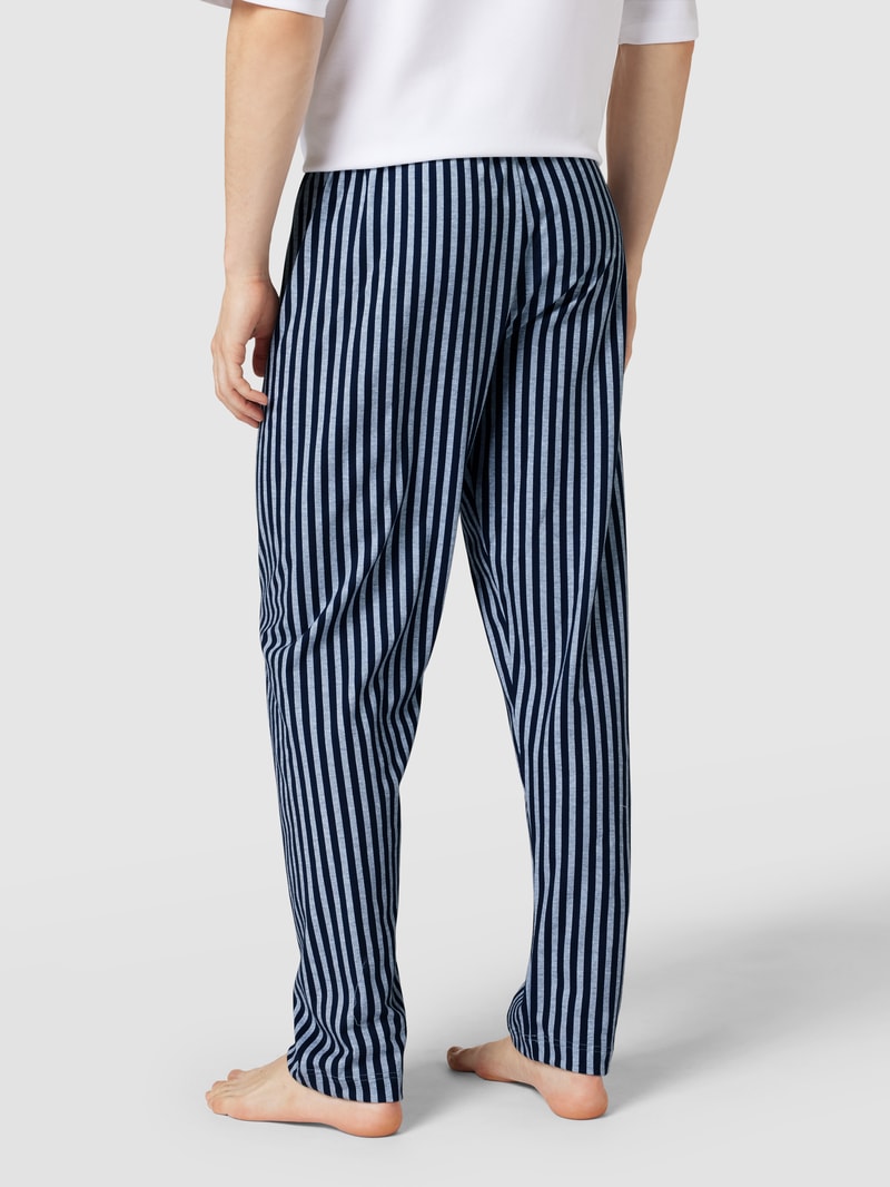 Pyjama-Hose mit Streifenmuster in mittelgrau meliert