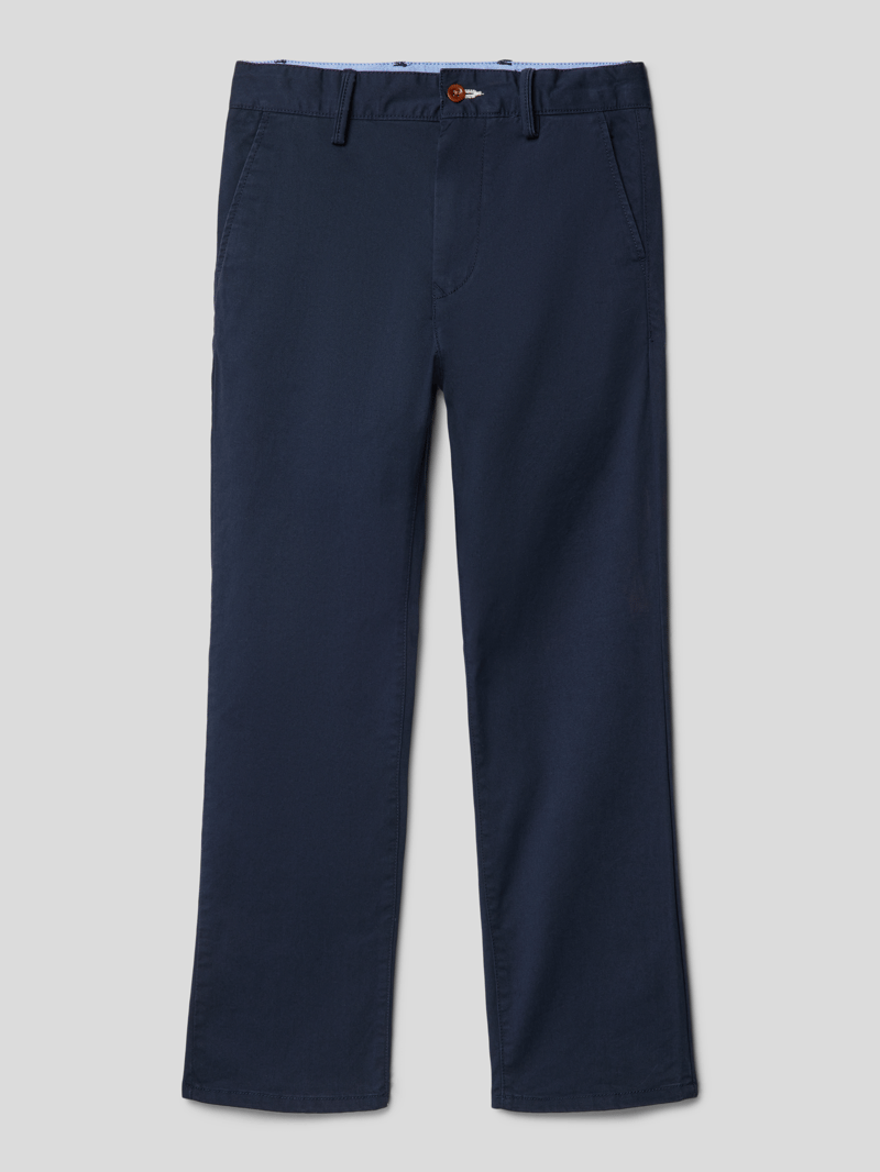 Chino mit französischen Eingrifftaschen in marineblau