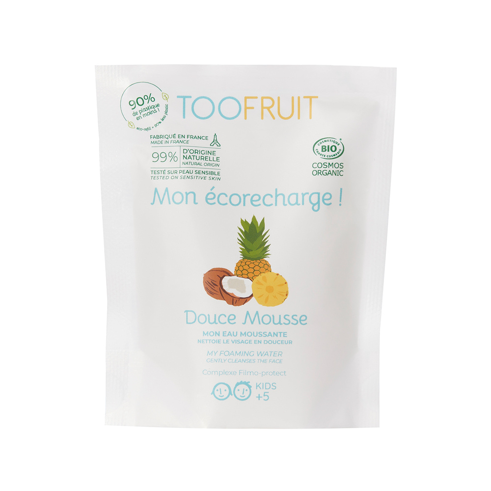 toofruit Ecorecharge Douce mousse Mousse nettoyante visage