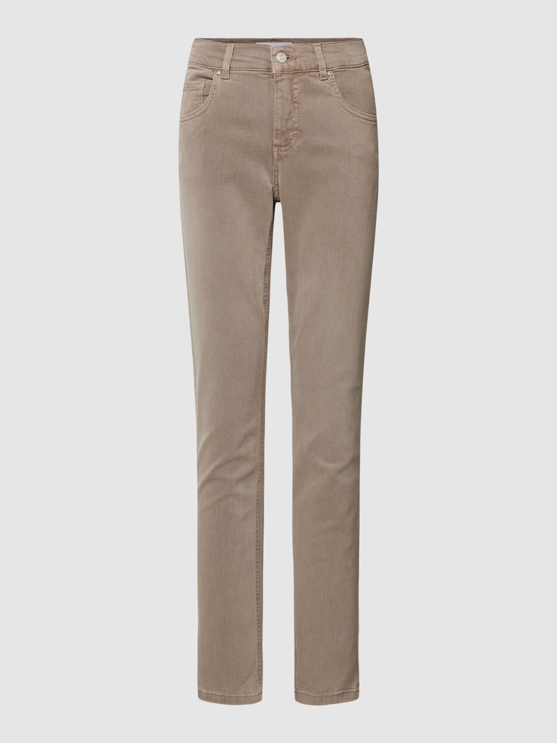 Skinny Fit Jeans im 5-Pocket-Design in taupe