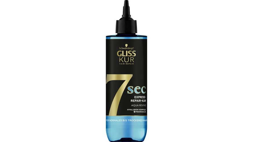 Schwarzkopf Gliss Kur 7 Sec Express-Repair-Kur Aqua Revive 200ml 200 ml