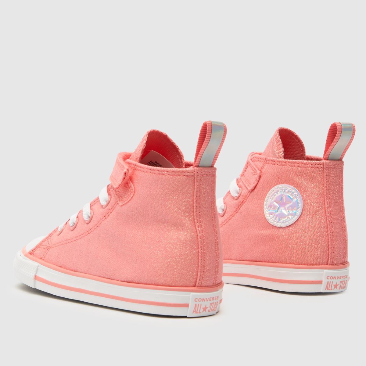 Converse Peach All Star Hi 1v Skimrande Sneakers För Flickor