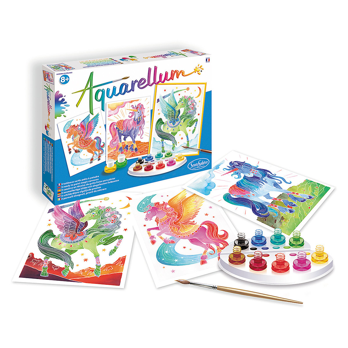 Aquarellbilder Einhorn & Pegasus