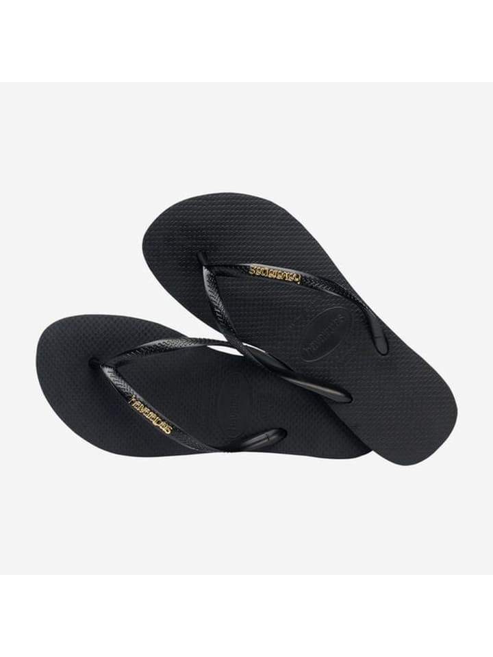 Havaianas Zehentrenner Logo Metallic in Schwarz günstig kaufen