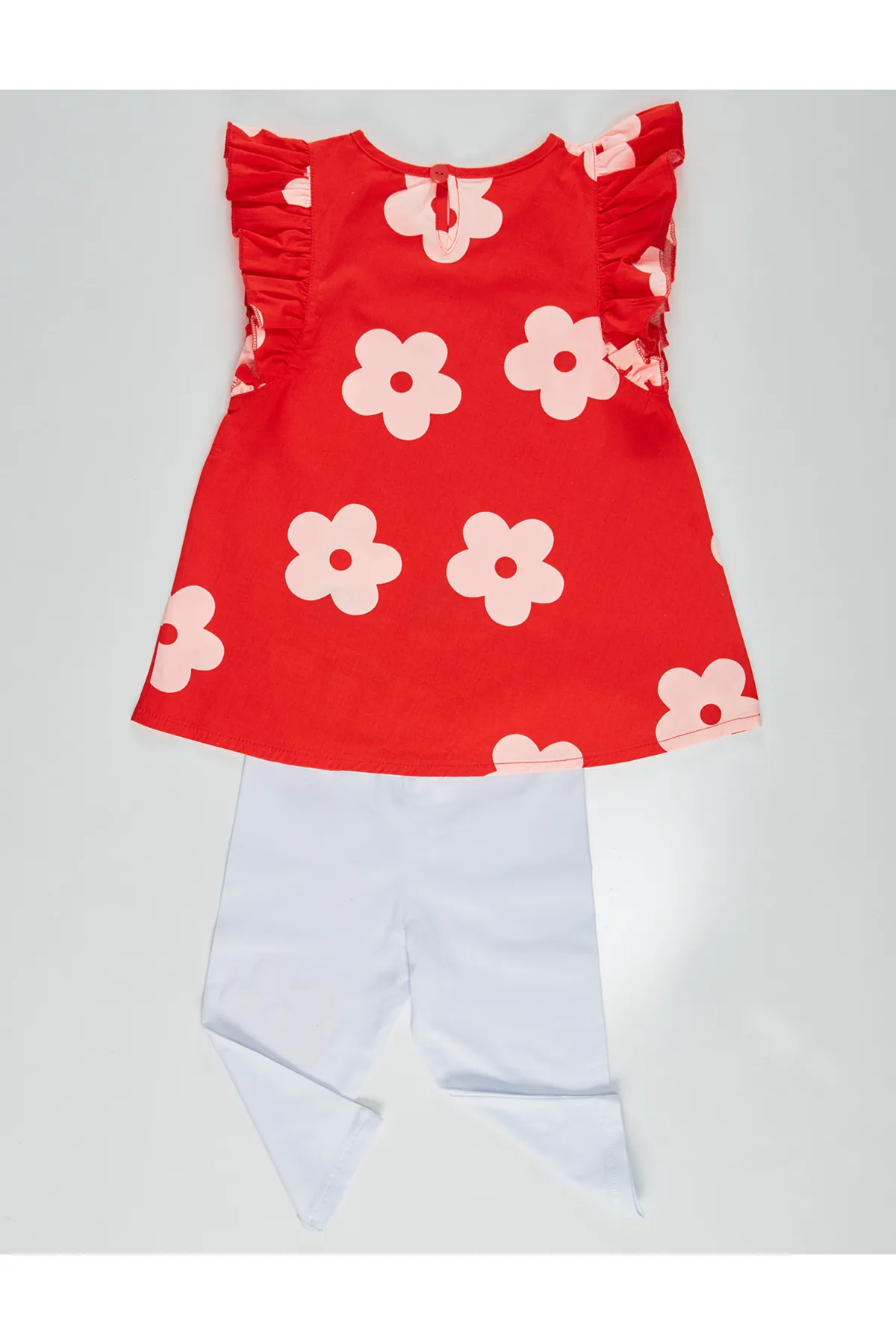 Denokids  Frosch-Tunika-Strumpfhosen-Set für Mädchen in Rot und Weiß