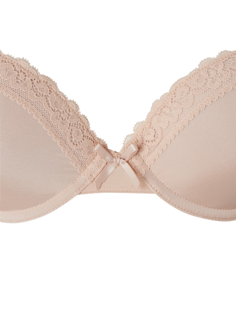Push-up-BH aus Spitze in hellrosa