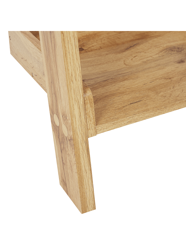 Beliani Bücherregal MOBILE DUO in Heller Holzfarbton - (W) 45 x (H) 169 x (L) 43 cm günstig kaufen onesize