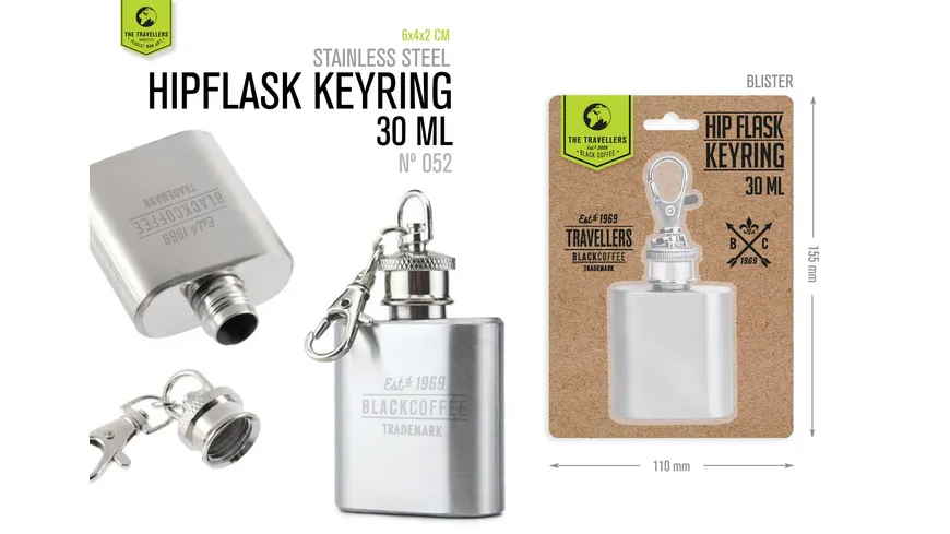 BLACK COFFEE Karabiner Schnapsflasche