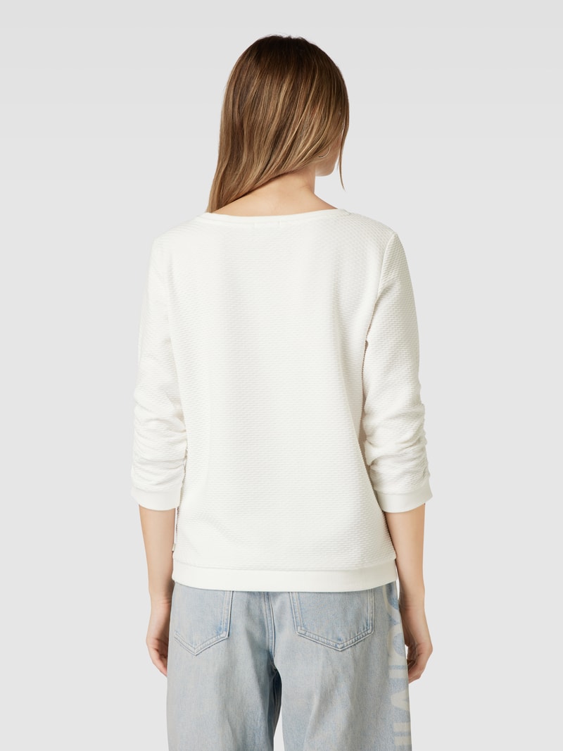 Sweatshirt mit 3/4-Arm in offwhite