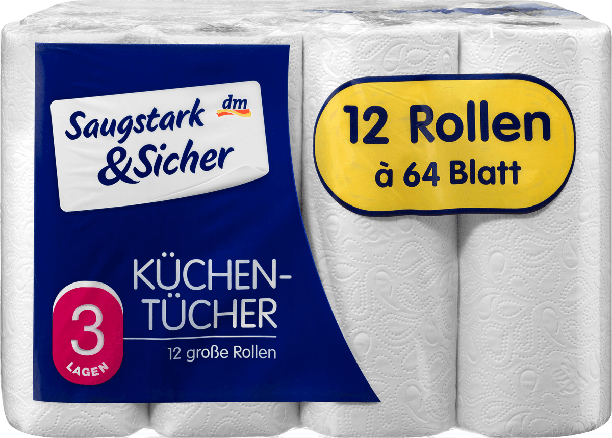 Küchentücher Classic 3-lagig (12x64 Blatt), 12 St