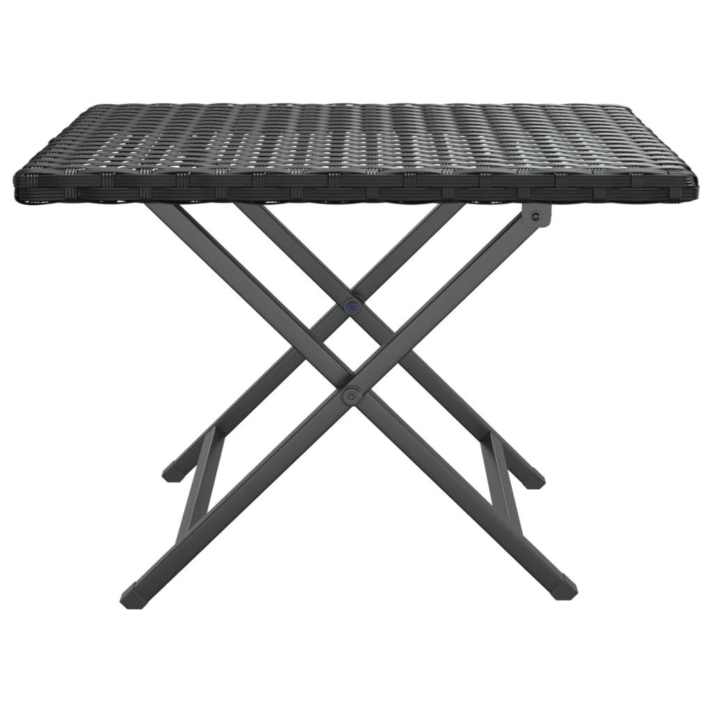 vidaXL Klapptisch Klapptisch Schwarz 45x35x32 cm Poly Rattan