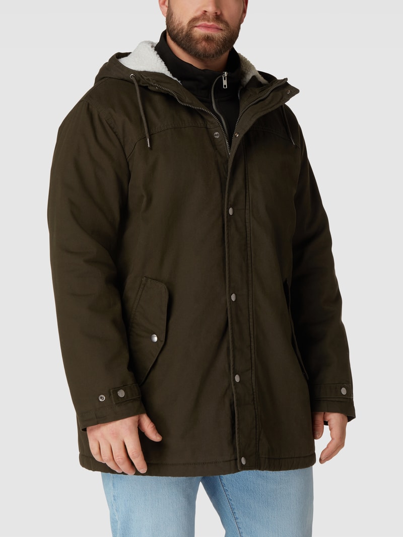 PLUS SIZE Parka mit Pattentaschen in olivgrün