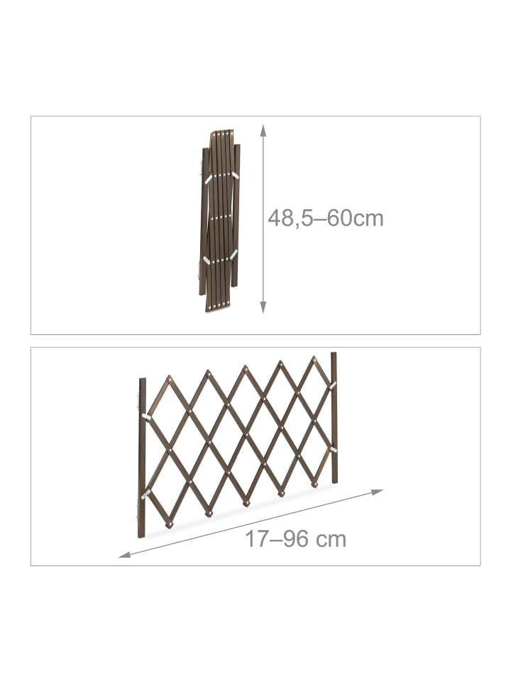 relaxdays Hundeabsperrgitter in Braun - (B)96 x (H)48,5 cm günstig kaufen onesize