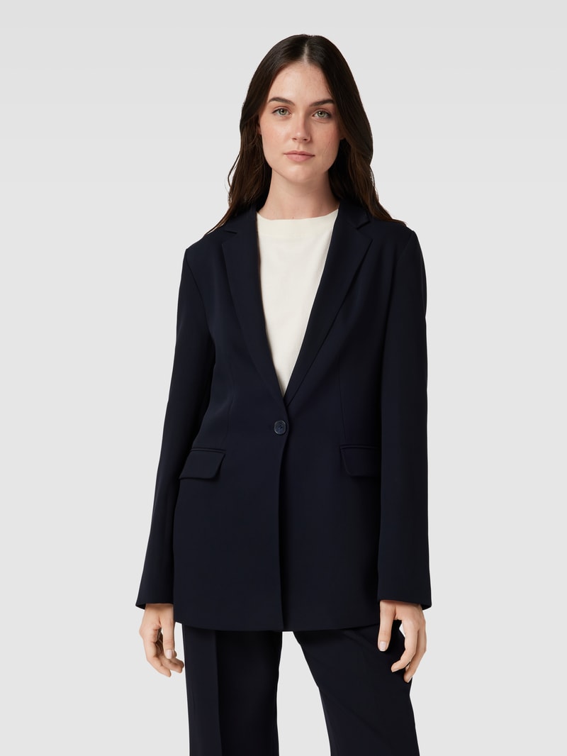 Blazer mit Knopfverschluss in marineblau
