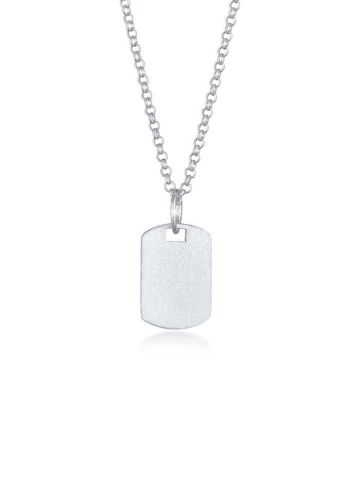 KUZZOI Halskette 925 Sterling Silber Dog Tag in Silber günstig kaufen