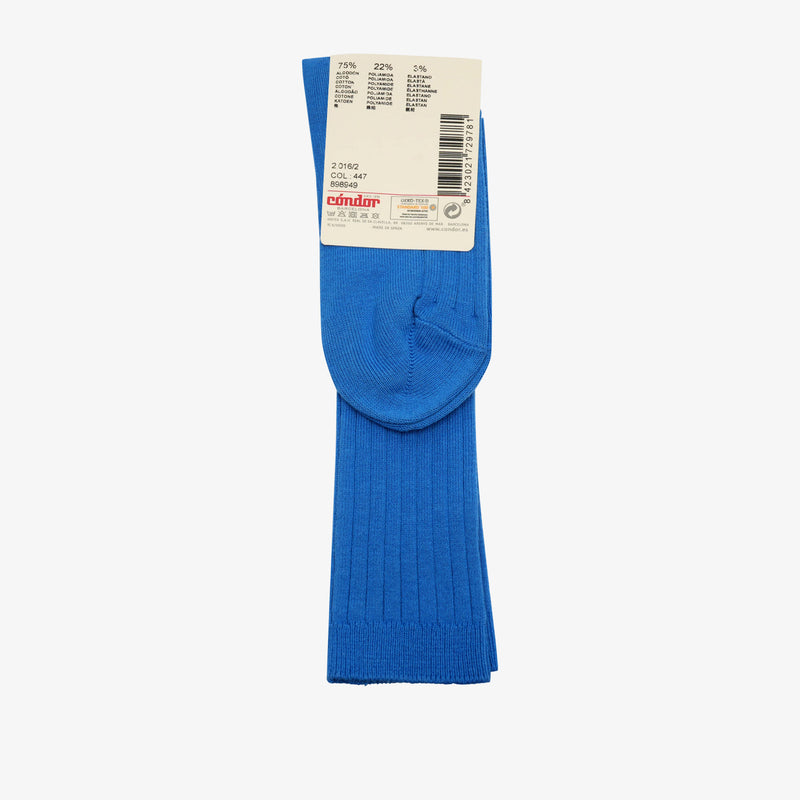 rib kniestrümpfe - Blau