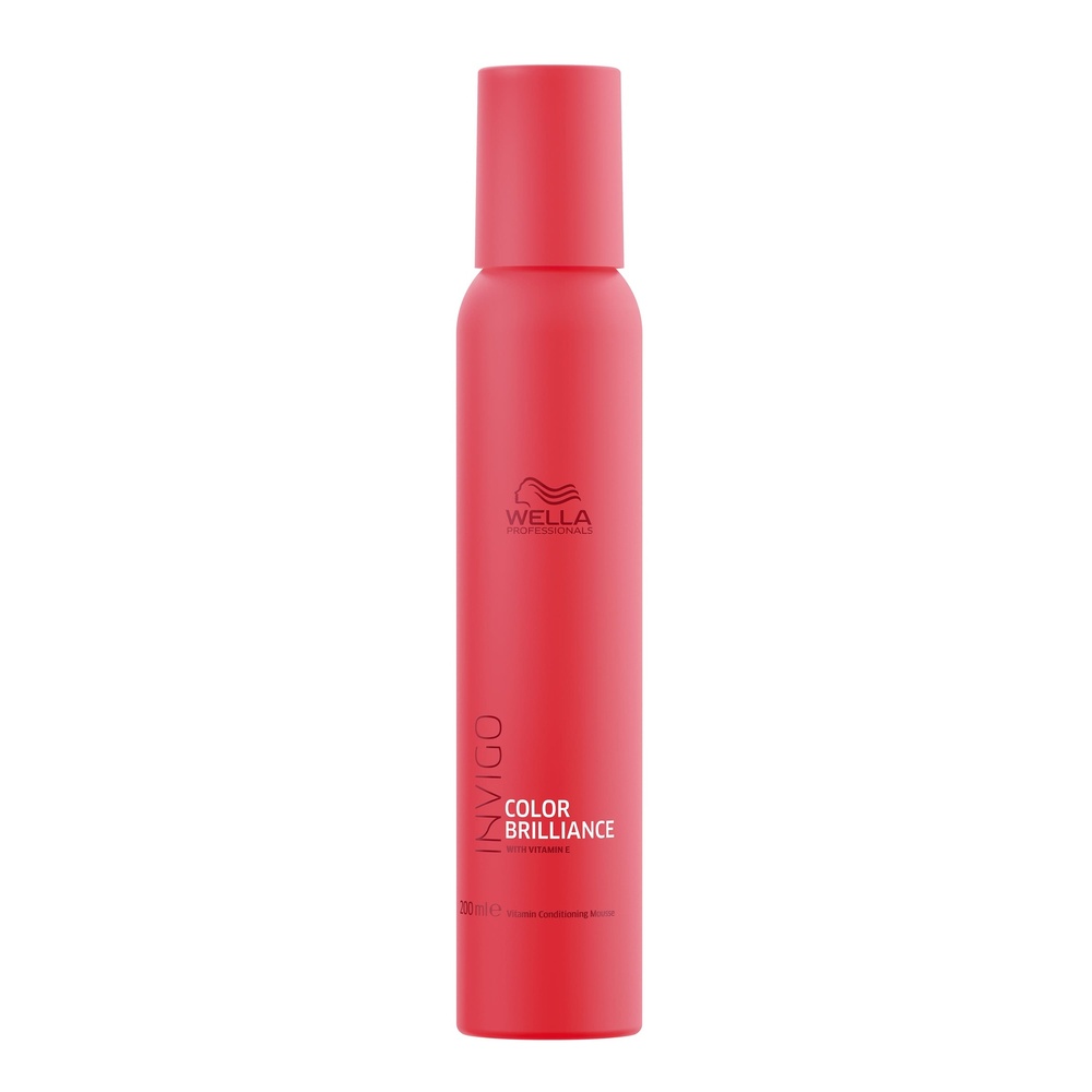 Wella Mousse COLOR BRILLIANCE, mousse vitaminée, 200ml Mousse légère pour cheveux colorés