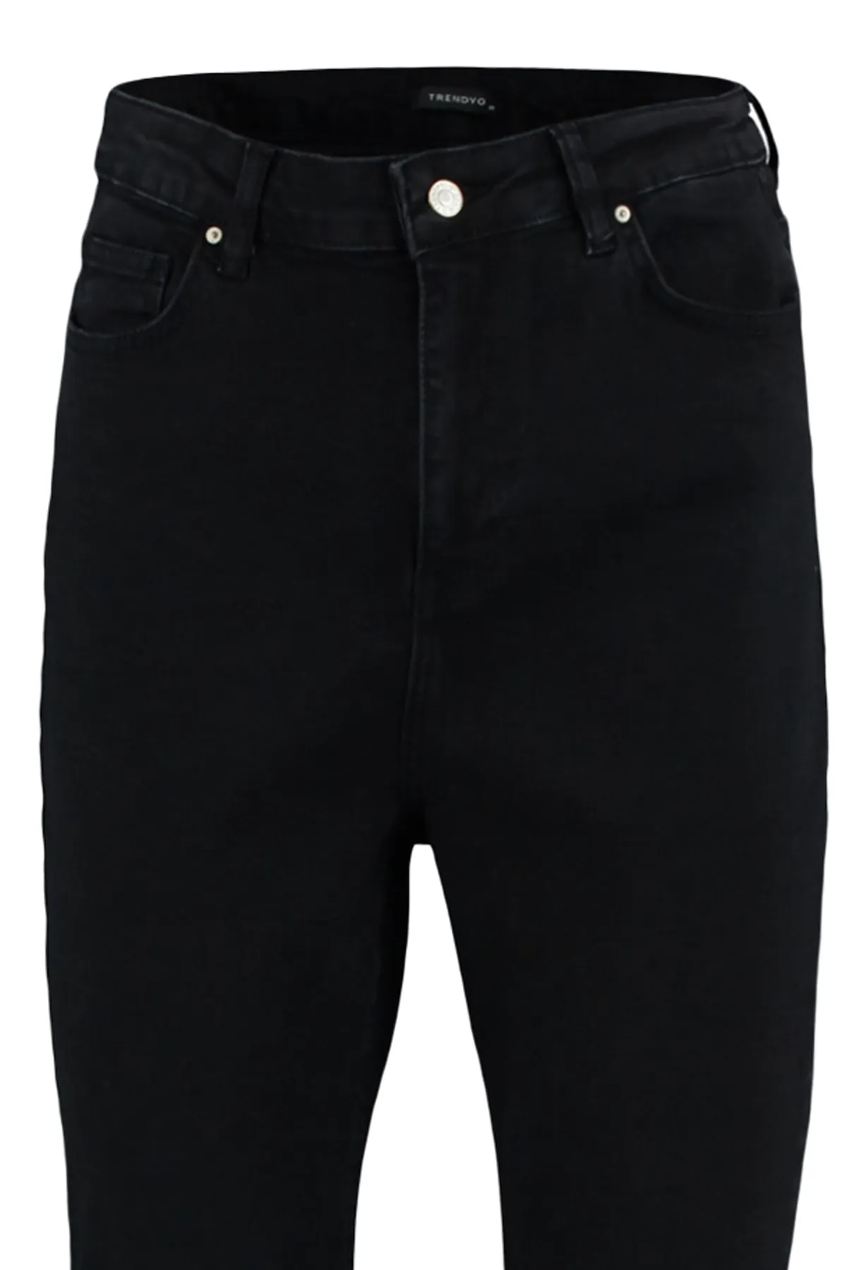Trendyol Curve  Schwarze, dehnbare Skinny-Jeans mit hoher Taille TBBAW23CJ00032