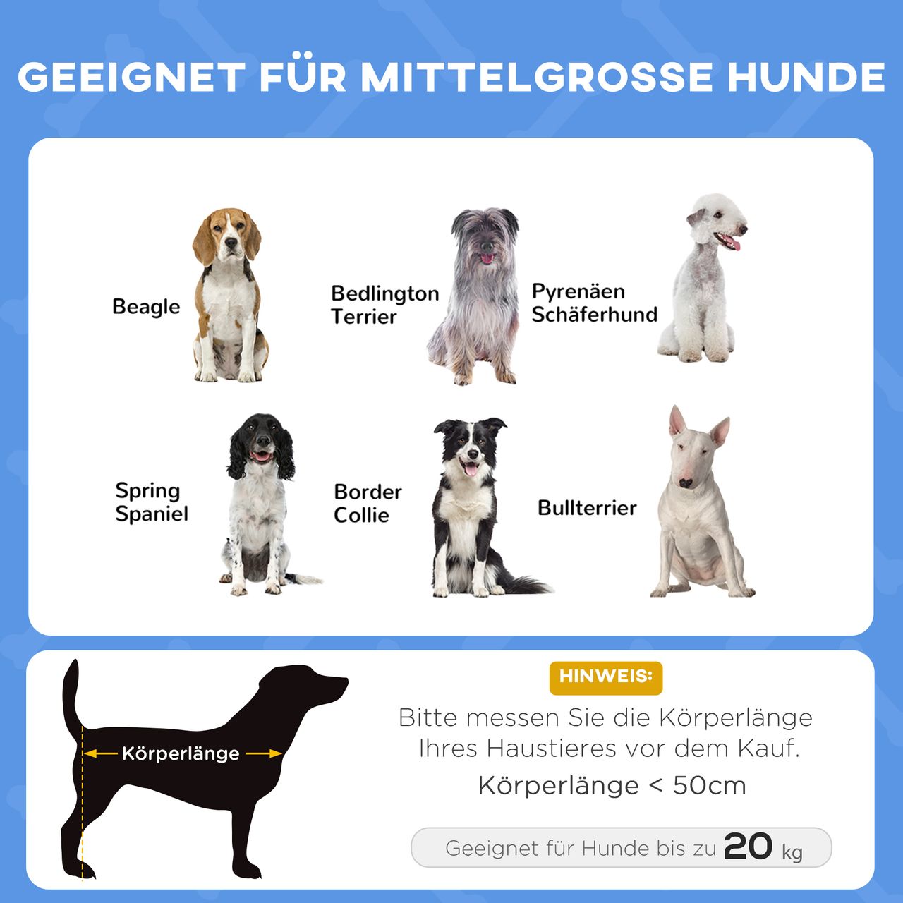 PawHut Haustierbett mit Baldachin Erhöhtes Hundebett Hundeliege outdoor Dunkelblau