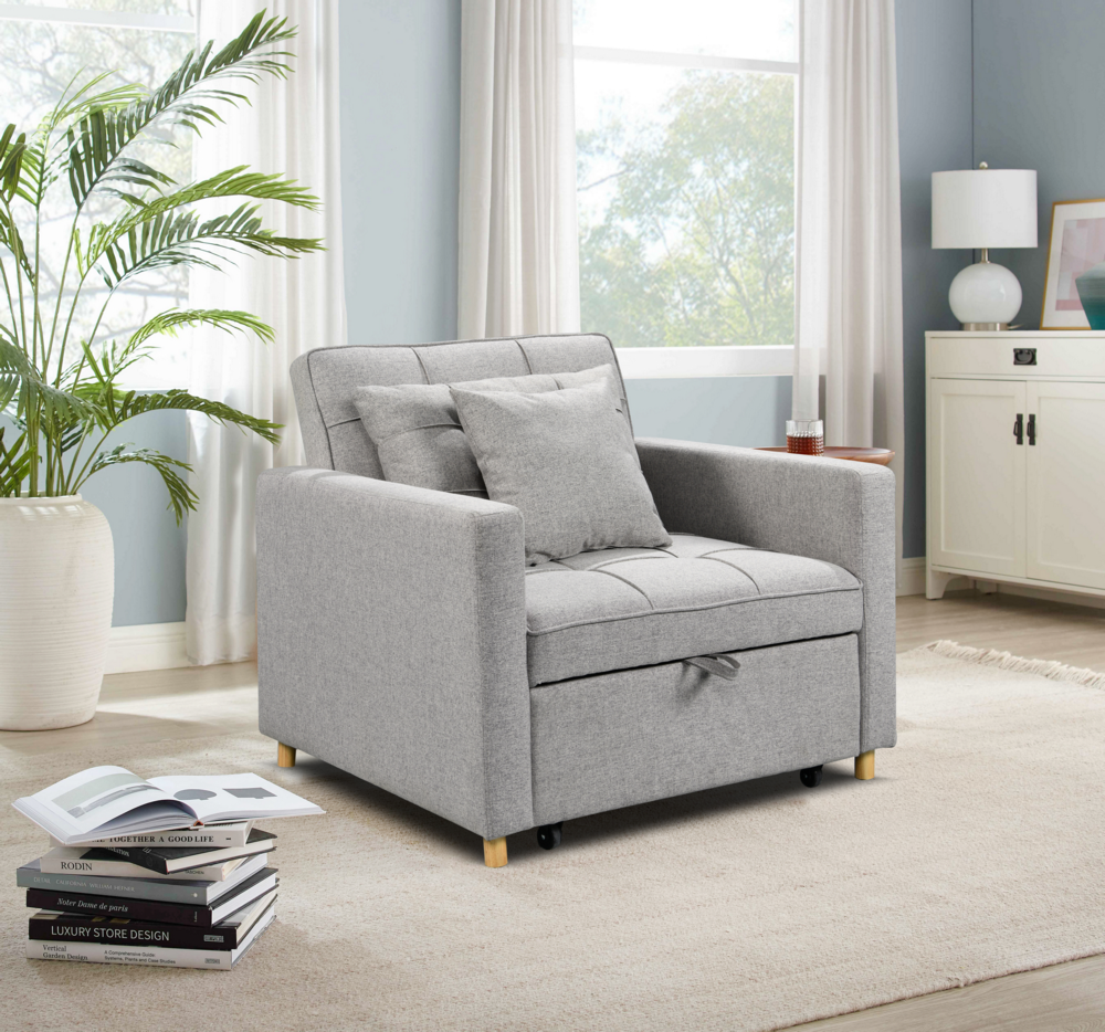 Happy Home Happy Home Schlafsessel inkl. Kissen HSP103-HGR Hellgrau