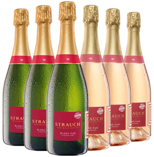 Paket Sekt Blanc und Rosé Pur BIO alkoholfrei - Strauch Sektmanufaktur