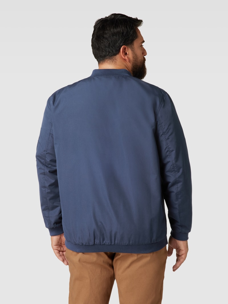 PLUS SIZE Bomberjacke mit Stehkragen Modell 'ERUSH' in marineblau