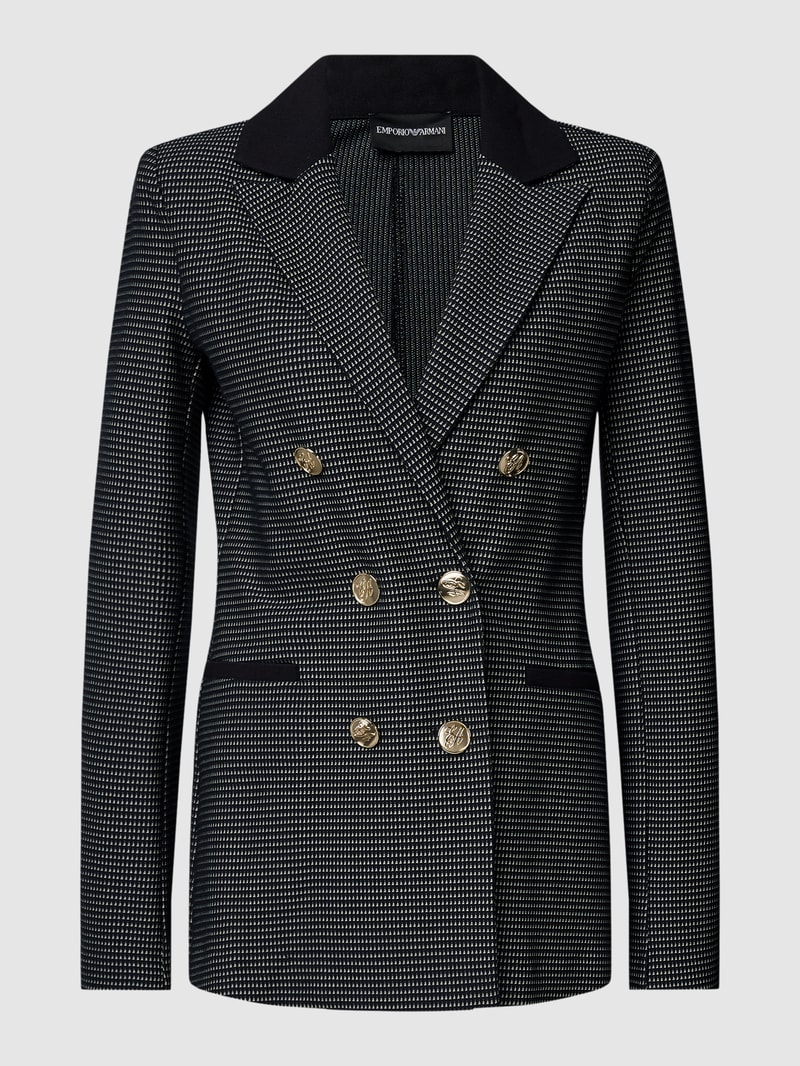 Blazer mit Allover-Muster in schwarz