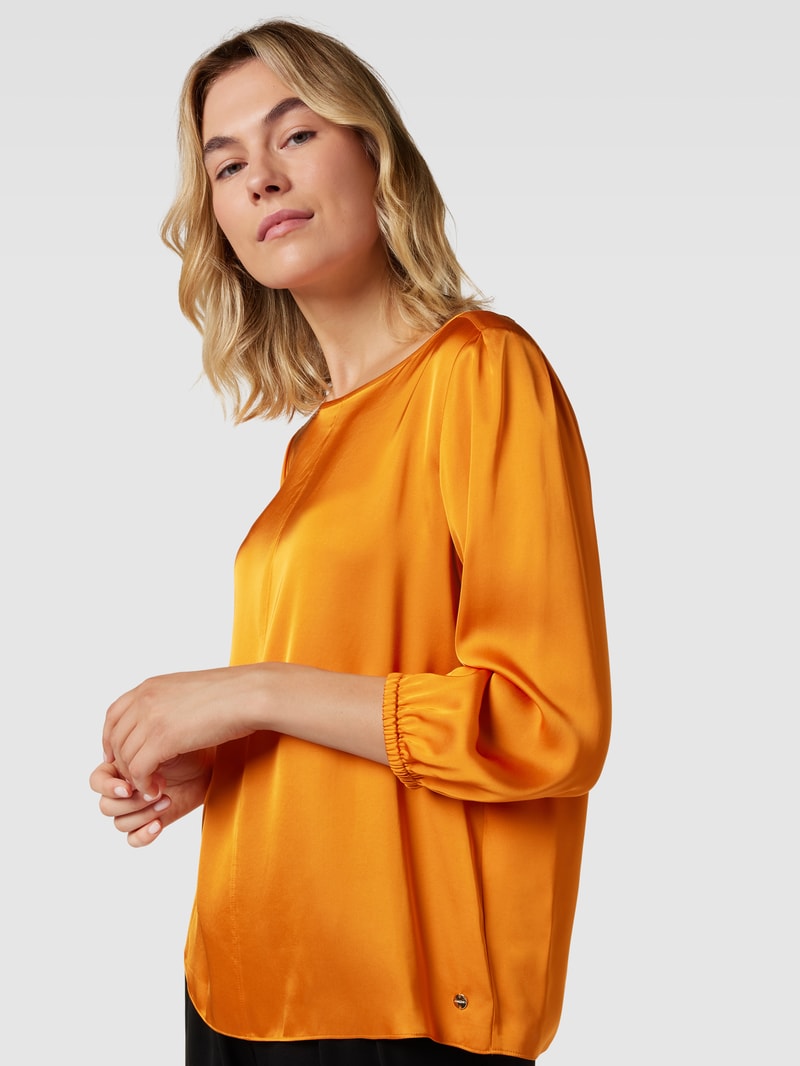 Blusenshirt aus Viskose mit 3/4-Arm in orange