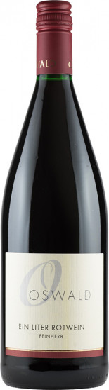 Ein Liter Rotwein feinherb 1,0 L - Weingut Oswald